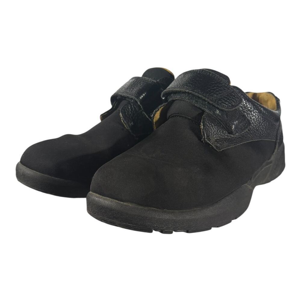 Dr. Comfort Brian X-Depth 6910 Black Leather Stretch Orthotic Men’s Shoes 9.5 XW